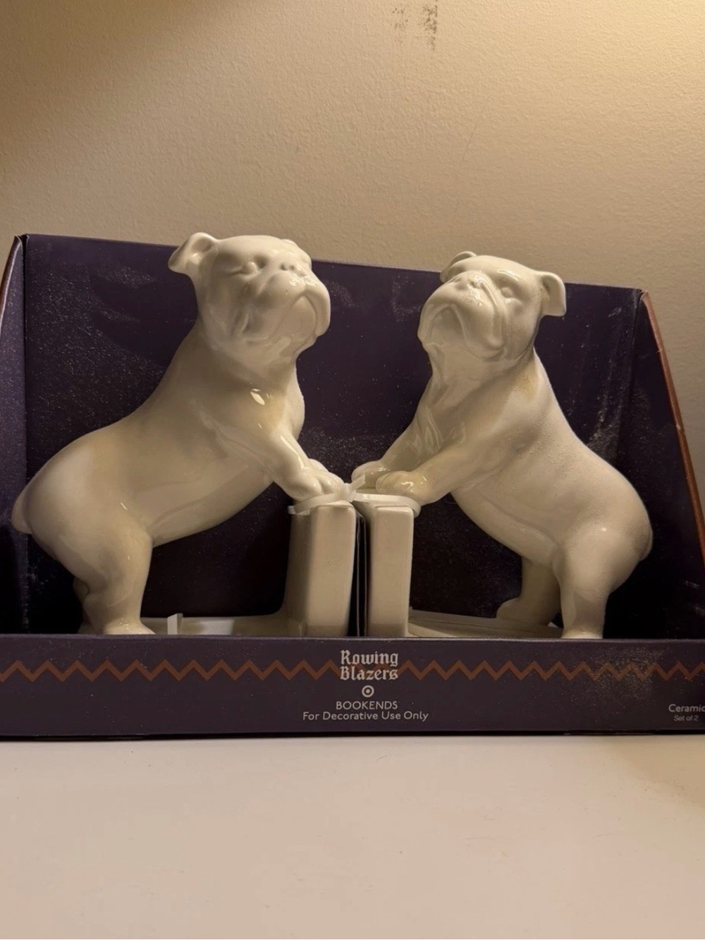 NWT ROWING BLAZERS X TARGET BULLDOG BOOKENDS